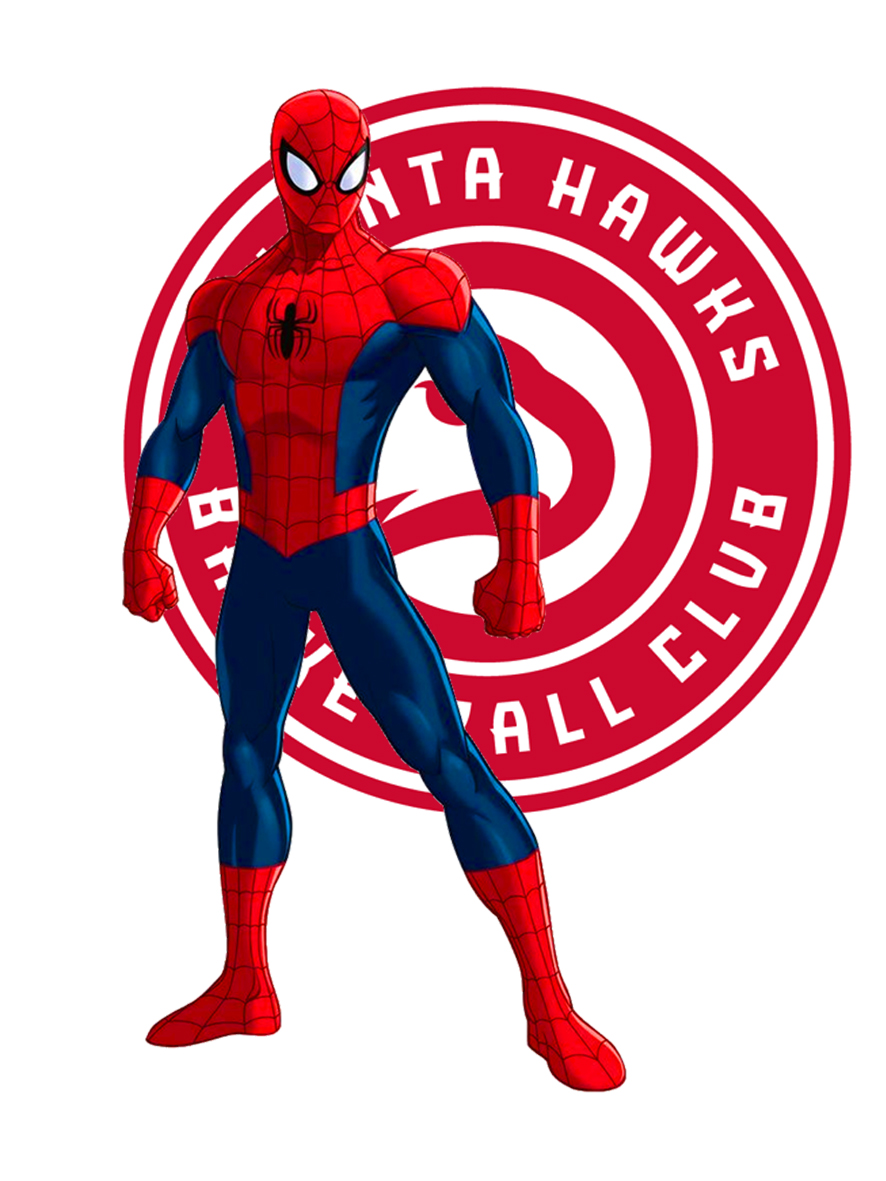 Atlanta Hawks Spider Man Logo vinyl decal